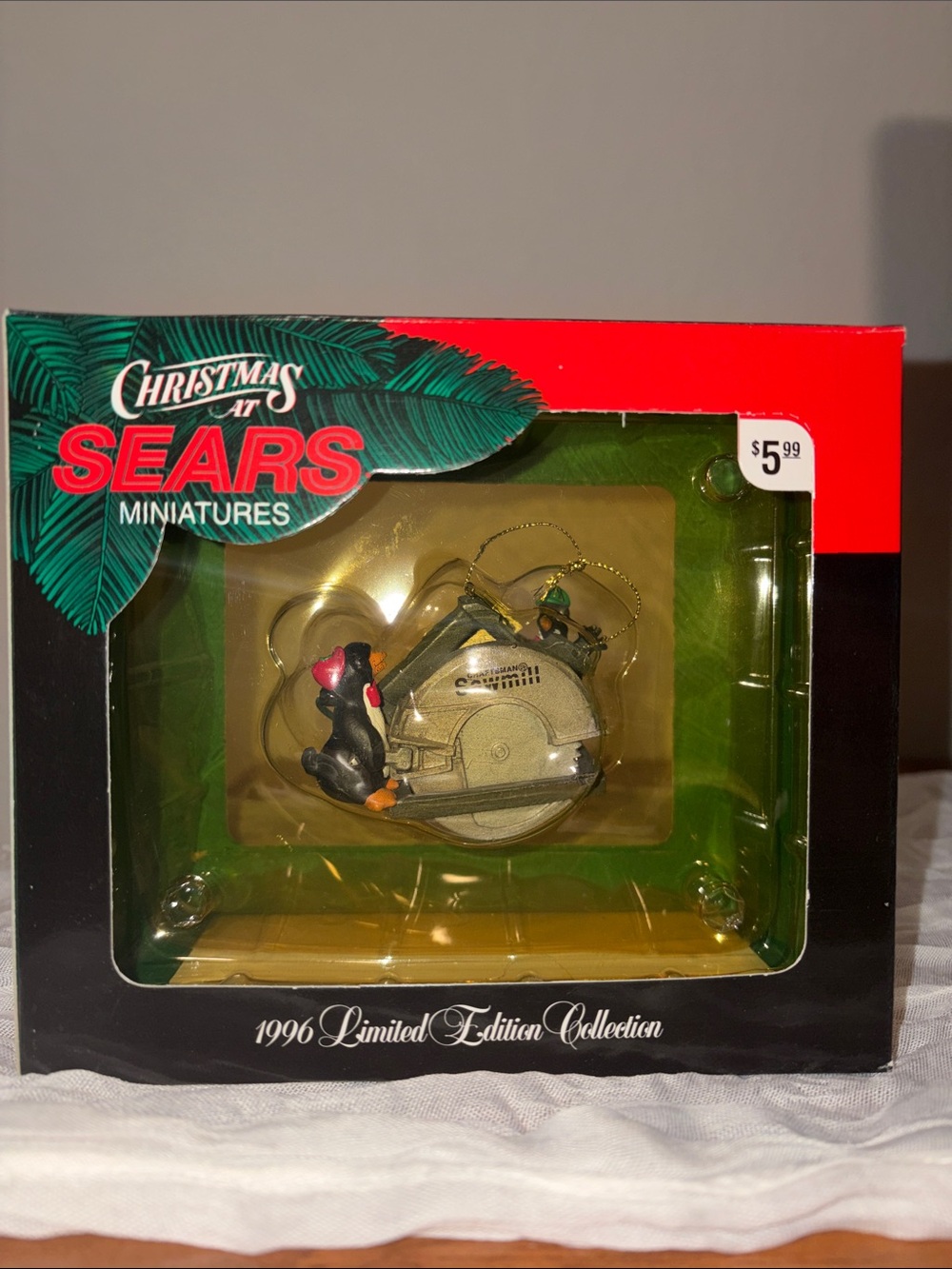 Vintage 1996 Sears Craftsman Sawmill Ornament
